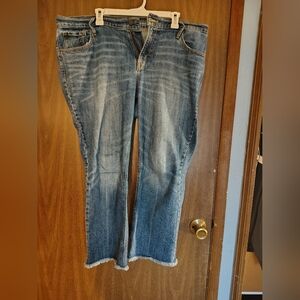 Stylish Womens Blue Denim Crop Jeans